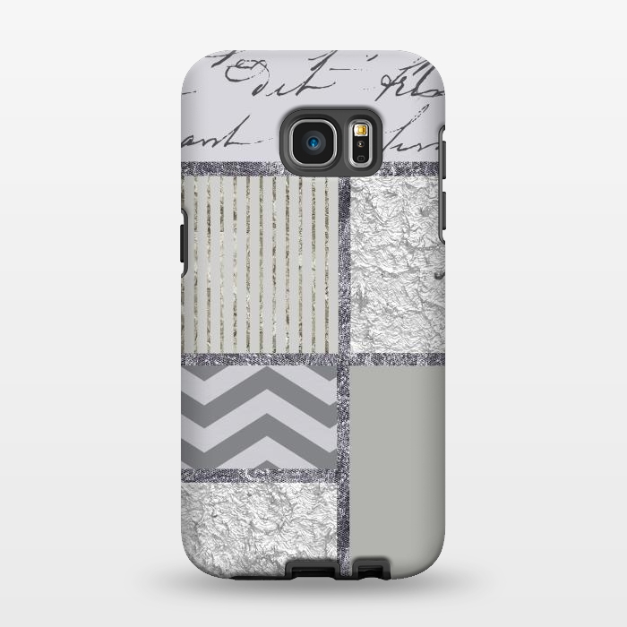 Galaxy S7 EDGE StrongFit Silver And Grey Collage by Andrea Haase