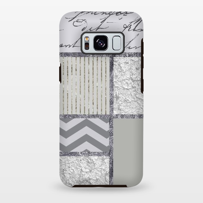 Galaxy S8 plus StrongFit Silver And Grey Collage by Andrea Haase