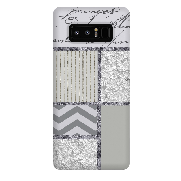 Galaxy Note 8 StrongFit Silver And Grey Collage by Andrea Haase