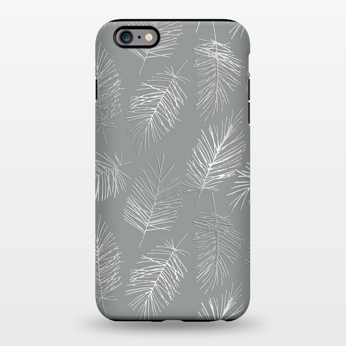 iPhone 6/6s plus StrongFit Silver Palm Leaves by Andrea Haase