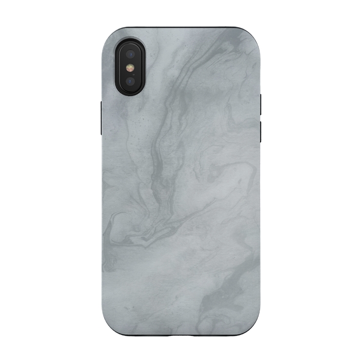 iPhone Xs / X StrongFit Gray Marble 2 by Andrea Haase