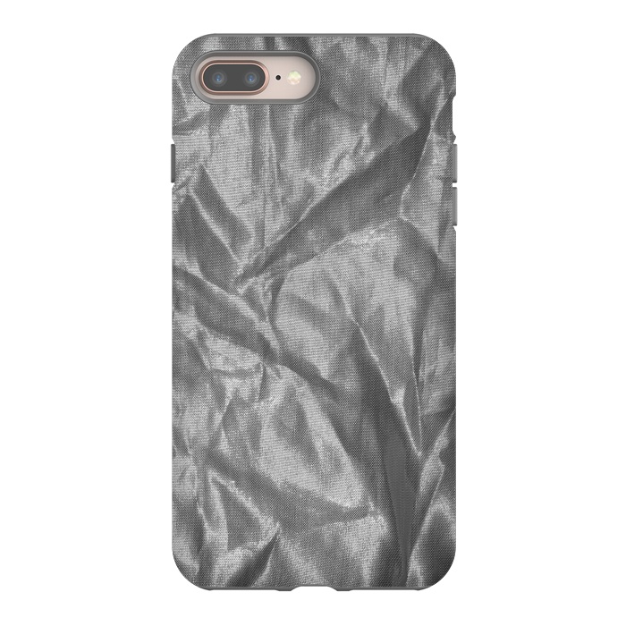 iPhone 7 plus StrongFit Shiny Silver Fabric by Andrea Haase