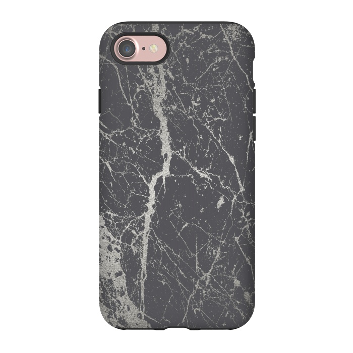 iPhone 7 StrongFit Elegant Silver Marble 2 by Andrea Haase
