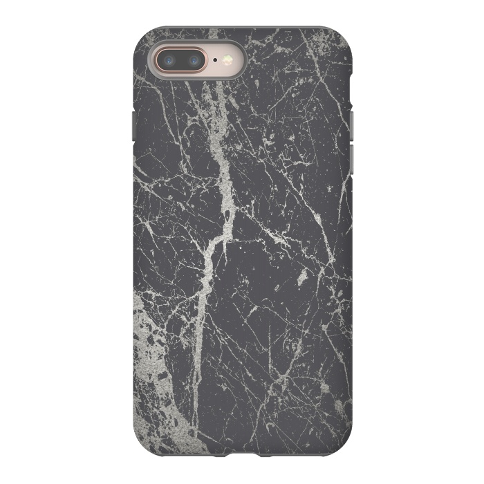 iPhone 7 plus StrongFit Elegant Silver Marble 2 by Andrea Haase