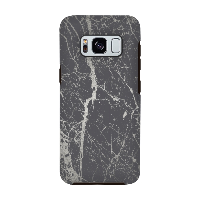 Galaxy S8 StrongFit Elegant Silver Marble 2 by Andrea Haase