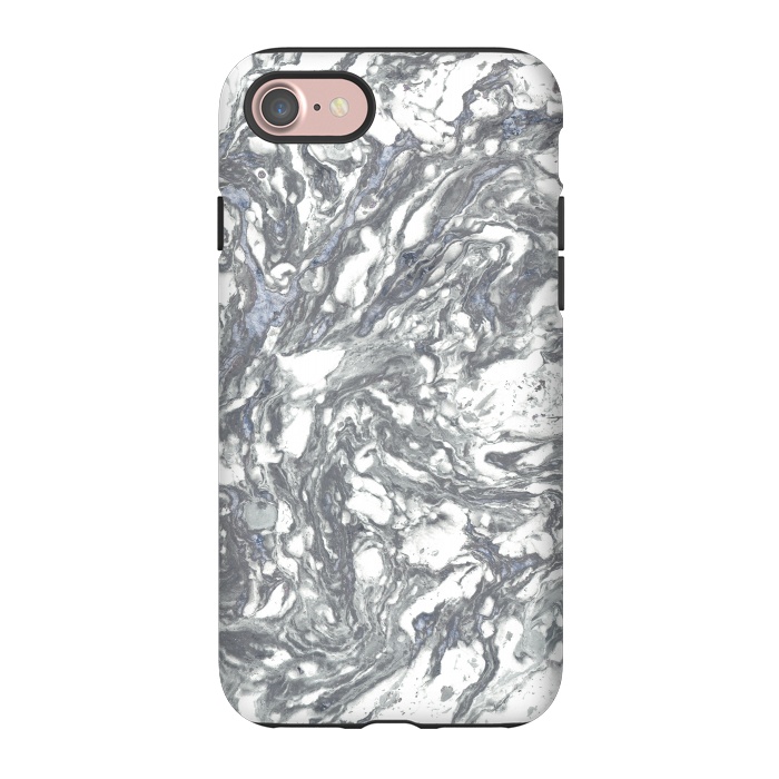 iPhone 7 StrongFit Grey Blue Marble by Andrea Haase