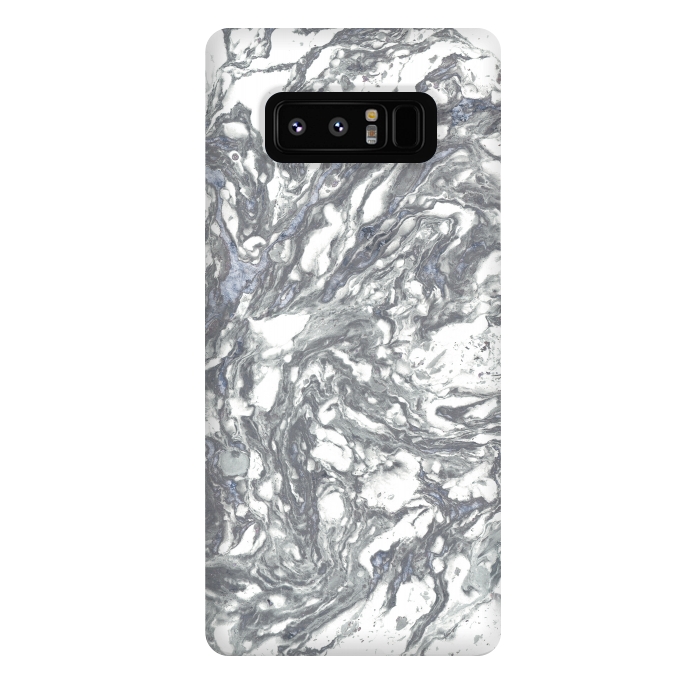 Galaxy Note 8 StrongFit Grey Blue Marble by Andrea Haase