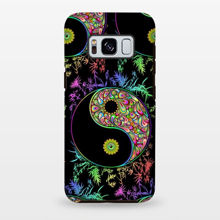 Galaxy S8 plus StrongFit Yin Yang Bamboo Psychedelic by BluedarkArt