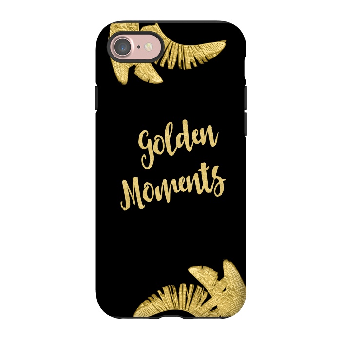 iPhone 7 StrongFit Golden Moments Palm Leaves by Andrea Haase