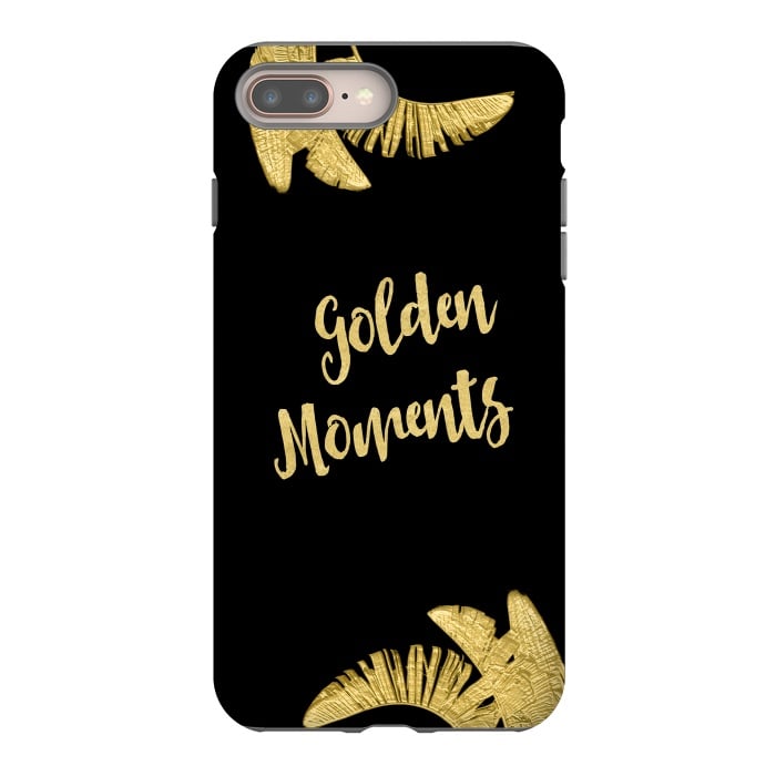iPhone 7 plus StrongFit Golden Moments Palm Leaves by Andrea Haase