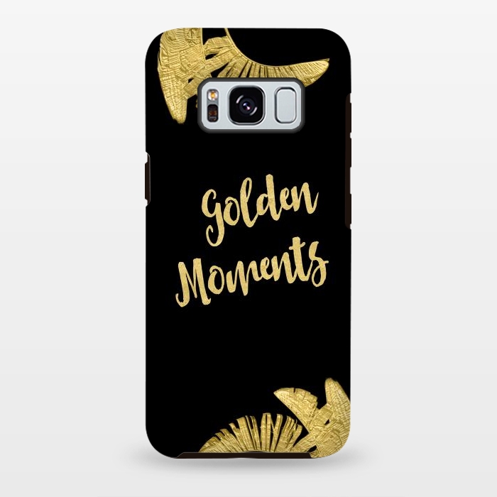 Galaxy S8 plus StrongFit Golden Moments Palm Leaves by Andrea Haase