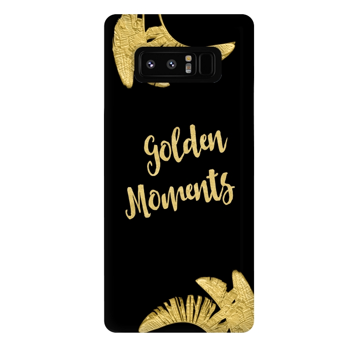 Galaxy Note 8 StrongFit Golden Moments Palm Leaves by Andrea Haase
