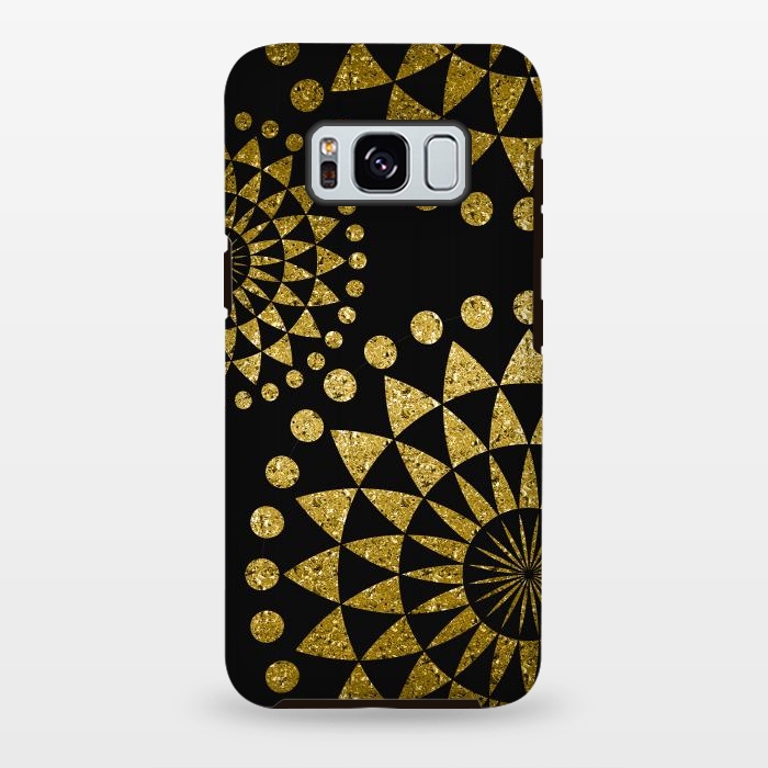 Galaxy S8 plus StrongFit Golden Sparkle Mandala by Andrea Haase