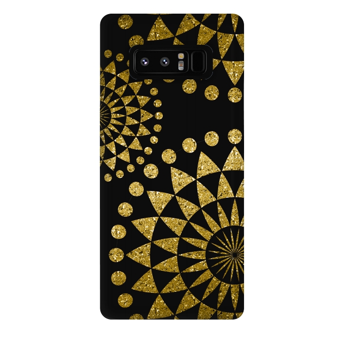 Galaxy Note 8 StrongFit Golden Sparkle Mandala by Andrea Haase