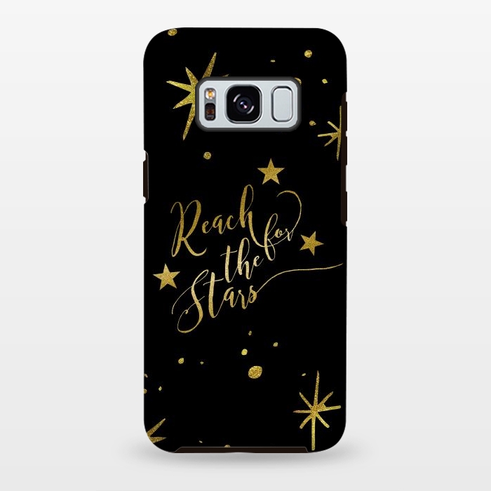 Galaxy S8 plus StrongFit Reach For The Stars Golden Quote by Andrea Haase