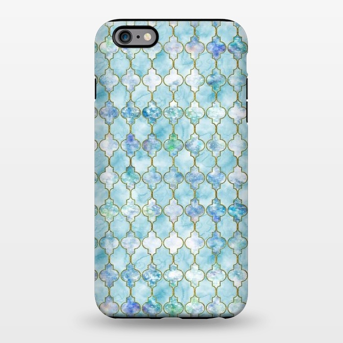 iPhone 6/6s plus StrongFit Blue Moroccan Shapes Pattern  by  Utart