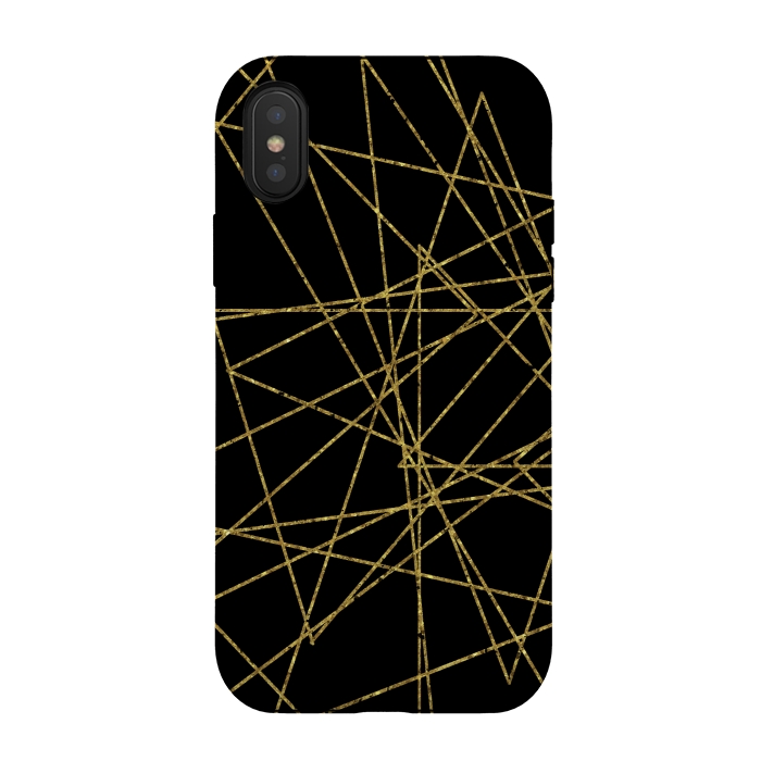 iPhone Xs / X StrongFit Golden Lines by Andrea Haase