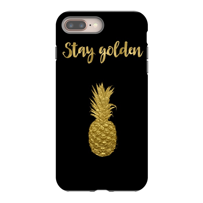 iPhone 7 plus StrongFit Stay Golden Precious Tropical Pineapple by Andrea Haase