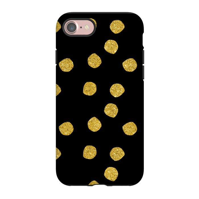 iPhone 7 StrongFit Golden Glamour Dots by Andrea Haase