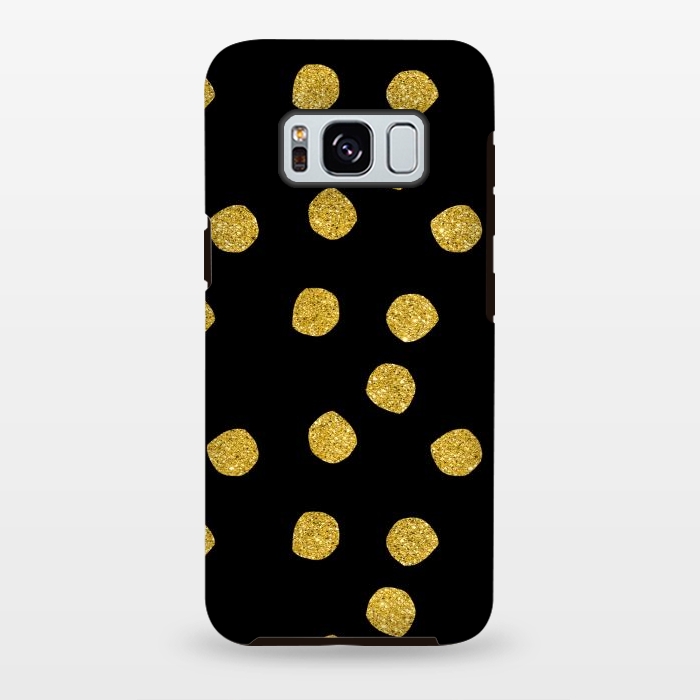 Galaxy S8 plus StrongFit Golden Glamour Dots by Andrea Haase