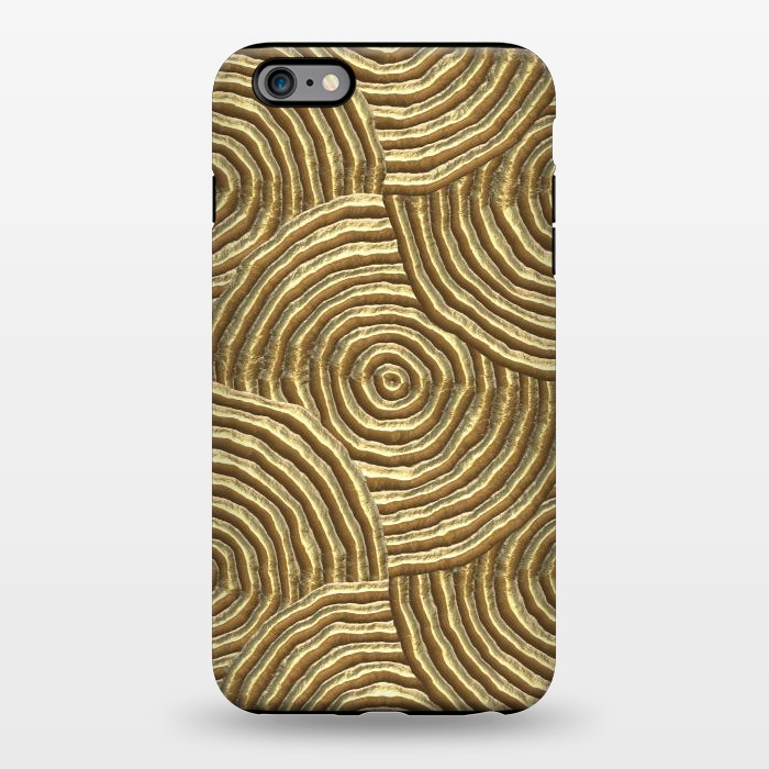 iPhone 6/6s plus StrongFit Gold Metal Embossed Circles by Andrea Haase