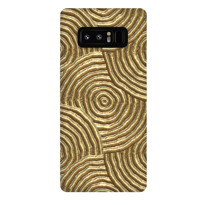 Galaxy Note 8 StrongFit Gold Metal Embossed Circles by Andrea Haase