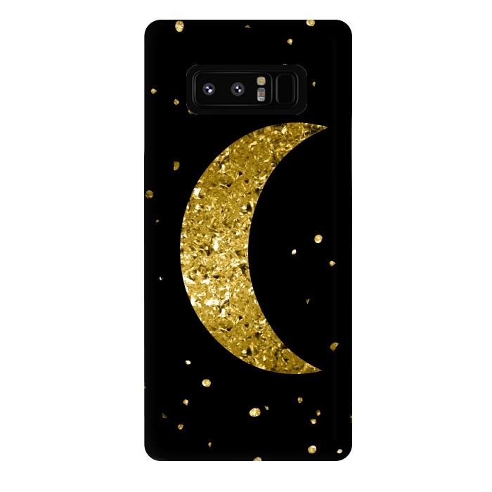 Galaxy Note 8 StrongFit Sparkling Golden Moon by Andrea Haase