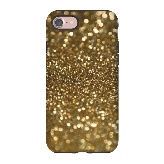 iPhone 7 StrongFit Glittering Faux Gold Glitter by Andrea Haase