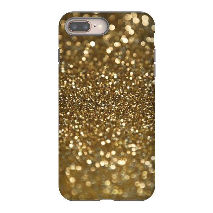 iPhone 7 plus StrongFit Glittering Faux Gold Glitter by Andrea Haase