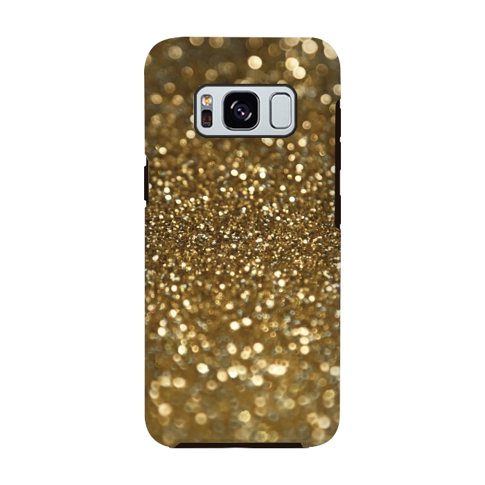 Galaxy S8 StrongFit Glittering Faux Gold Glitter by Andrea Haase