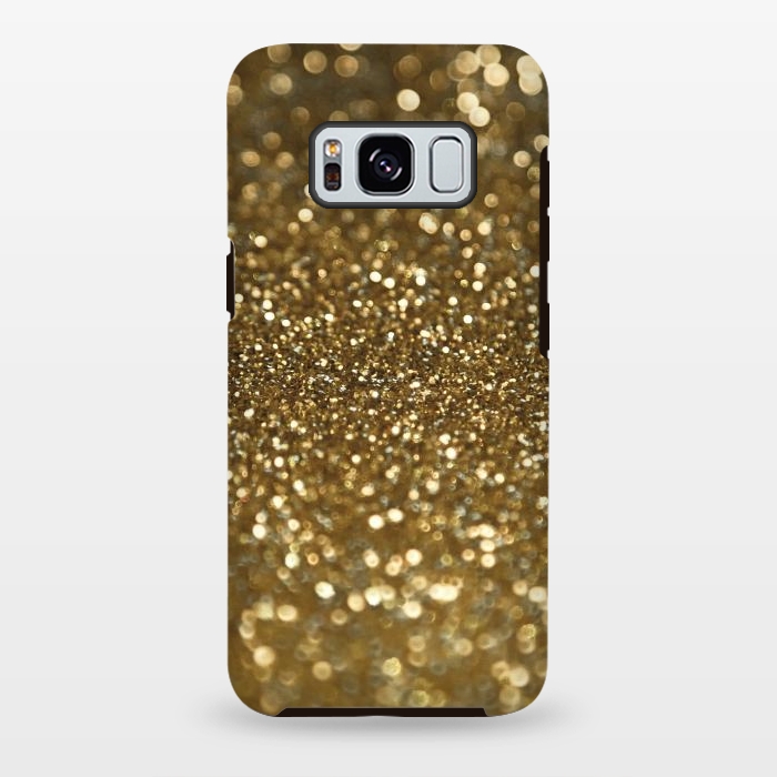Galaxy S8 plus StrongFit Glittering Faux Gold Glitter by Andrea Haase