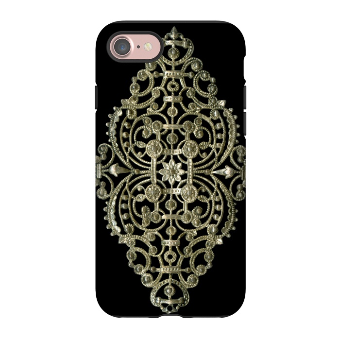 iPhone 7 StrongFit Golden Ornamental Jewelry by Andrea Haase