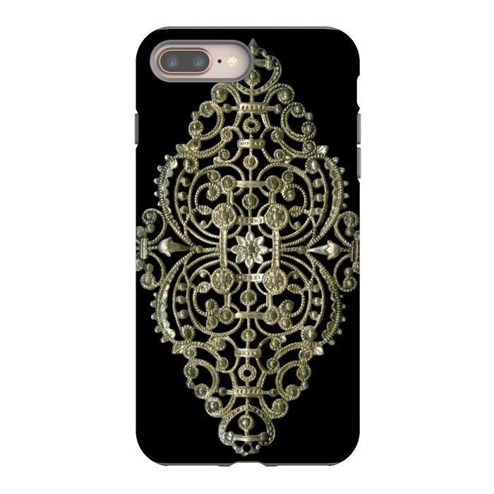 iPhone 7 plus StrongFit Golden Ornamental Jewelry by Andrea Haase