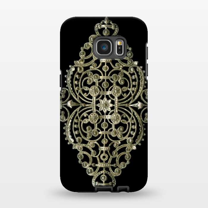 Galaxy S7 EDGE StrongFit Golden Ornamental Jewelry by Andrea Haase