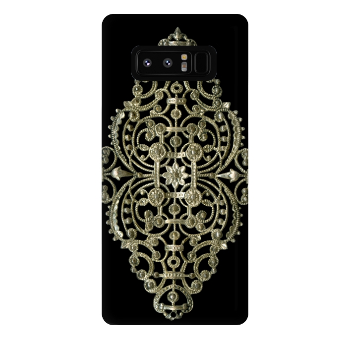 Galaxy Note 8 StrongFit Golden Ornamental Jewelry by Andrea Haase