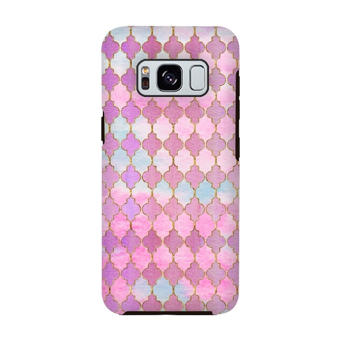 Galaxy S8 StrongFit Multicolor Pink Moroccan Shapes Pattern  by  Utart