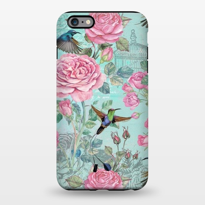 iPhone 6/6s plus StrongFit Vintage Roses and Hummingbirds by  Utart