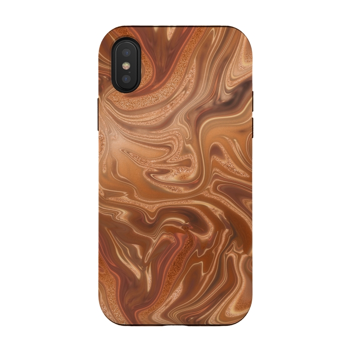 iPhone Xs / X StrongFit Shimmering Copper Glamorous Luxury 2 by Andrea Haase