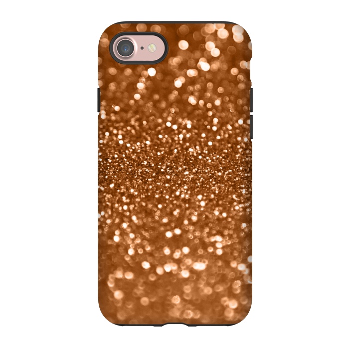 iPhone 7 StrongFit Copper Glamour Glitter 2 by Andrea Haase