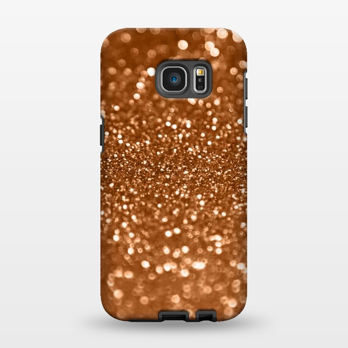 Galaxy S7 EDGE StrongFit Copper Glamour Glitter 2 by Andrea Haase