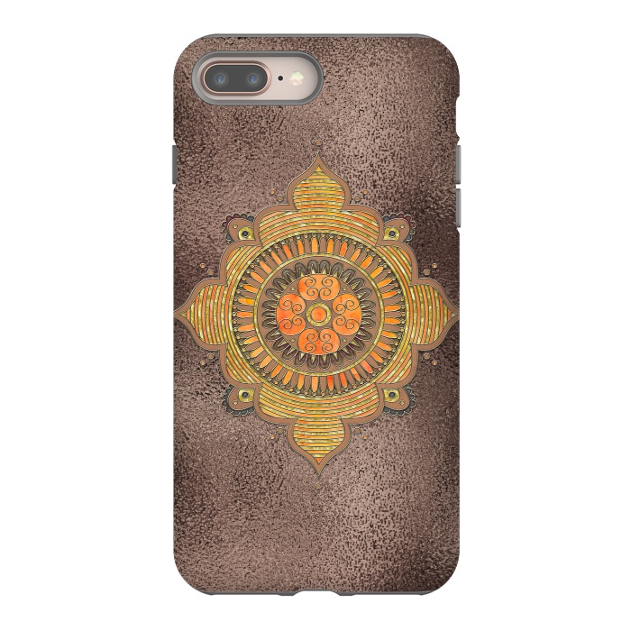 iPhone 7 plus StrongFit Mandala On Copper 2 by Andrea Haase