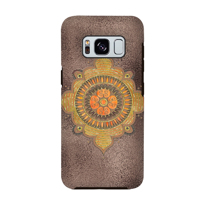 Galaxy S8 StrongFit Mandala On Copper 2 by Andrea Haase