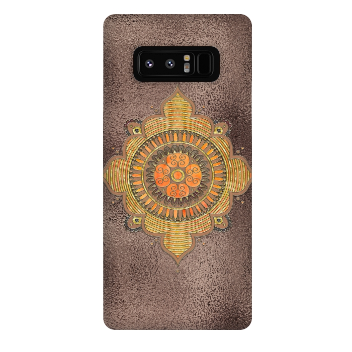 Galaxy Note 8 StrongFit Mandala On Copper 2 by Andrea Haase