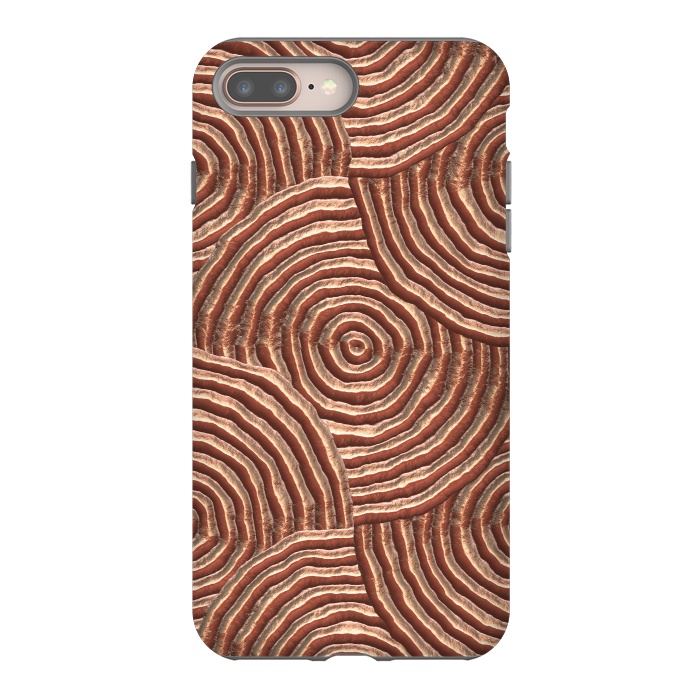 iPhone 7 plus StrongFit Copper Circular Engravings by Andrea Haase