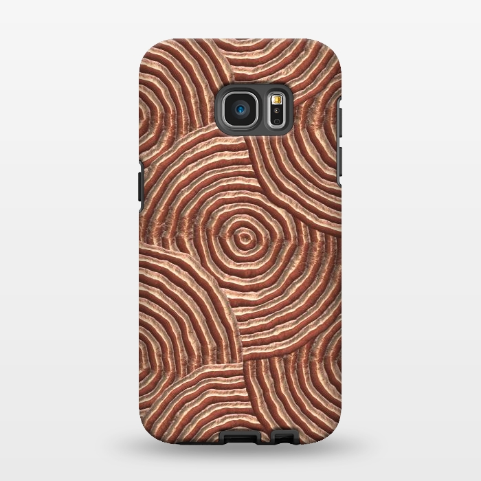 Galaxy S7 EDGE StrongFit Copper Circular Engravings by Andrea Haase