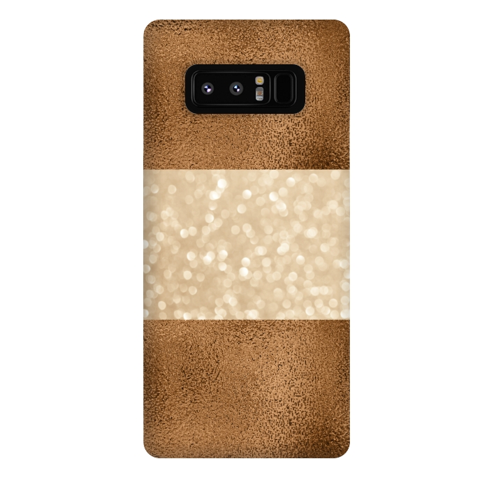 Galaxy Note 8 StrongFit Faux Glitter And Copper by Andrea Haase