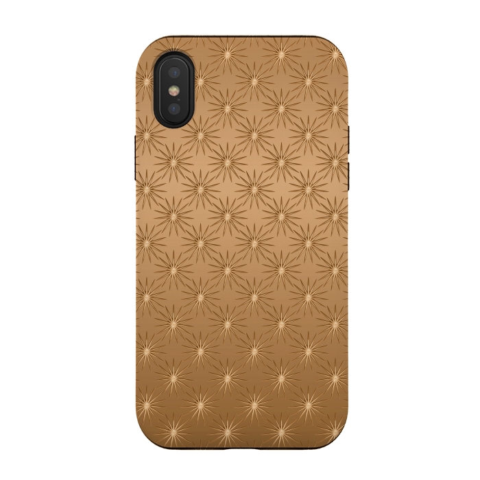 iPhone Xs / X StrongFit Copper Star Pattern by Andrea Haase