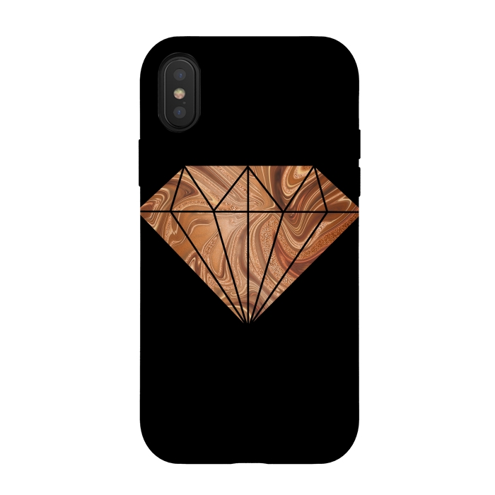 iPhone Xs / X StrongFit Copper Diamond 2 by Andrea Haase