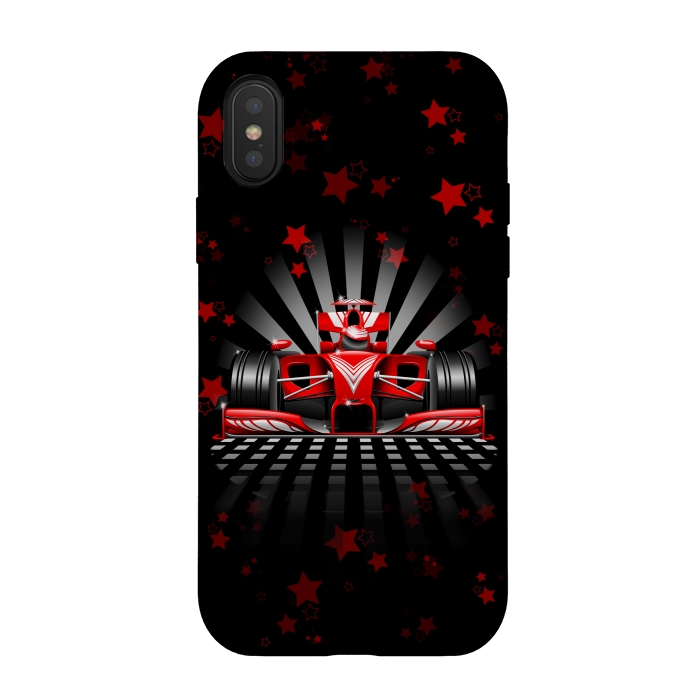 iPhone Xs / X StrongFit Formula 1 Red Race Car by BluedarkArt