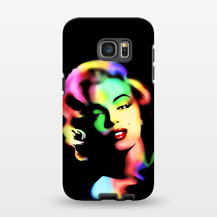 Galaxy S7 EDGE StrongFit Marilyn Monroe Rainbow Colors  by BluedarkArt